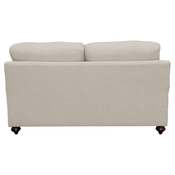 Glenn Upholstered English Arm Loveseat Light Grey and Grey