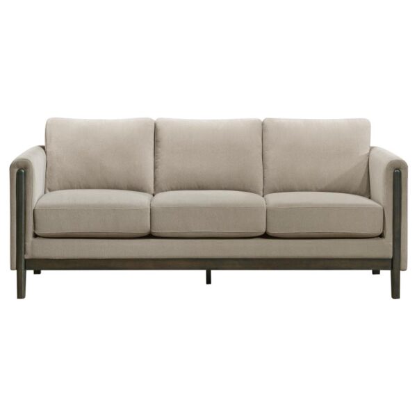 Islington 3-piece Upholstered Panel Arm Sofa Set Taupe