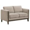 Islington 3-piece Upholstered Panel Arm Sofa Set Taupe