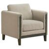 Islington 3-piece Upholstered Panel Arm Sofa Set Taupe
