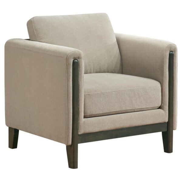 Islington 3-piece Upholstered Panel Arm Sofa Set Taupe