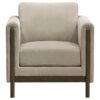 Islington 3-piece Upholstered Panel Arm Sofa Set Taupe