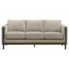 Islington Fabric Upholstered Panel Arm Sofa Taupe