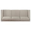 Islington Fabric Upholstered Panel Arm Sofa Taupe