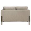 Islington Fabric Upholstered Panel Arm Loveseat Taupe
