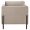 Islington Fabric Upholstered Panel Arm Accent Chair Taupe