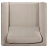 Islington Fabric Upholstered Panel Arm Accent Chair Taupe