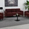 Ruth 3-piece Fabric Upholstered Track Arm Sofa Rust Red