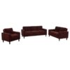 Ruth 3-piece Fabric Upholstered Track Arm Sofa Rust Red
