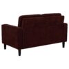 Ruth 3-piece Fabric Upholstered Track Arm Sofa Rust Red