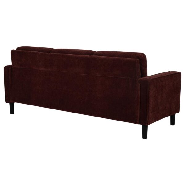 Ruth 77-inch Fabric Upholstered Track Arm Sofa Rust Red