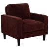 Ruth Fabric Upholstered Track Arm Accent Chair Rust Red