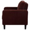 Ruth Fabric Upholstered Track Arm Accent Chair Rust Red