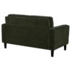 Ruth Fabric Upholstered Track Arm Loveseat Matcha Green