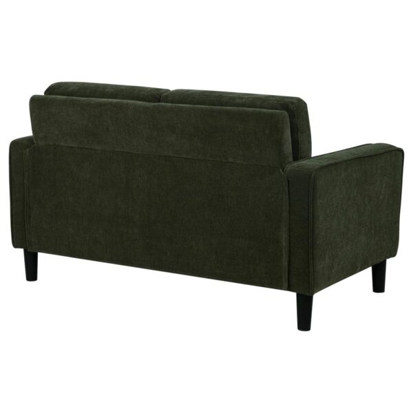 Ruth Fabric Upholstered Track Arm Loveseat Matcha Green