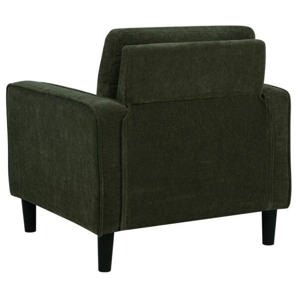 Ruth Fabric Upholstered Track Arm Accent Chair Matcha Green