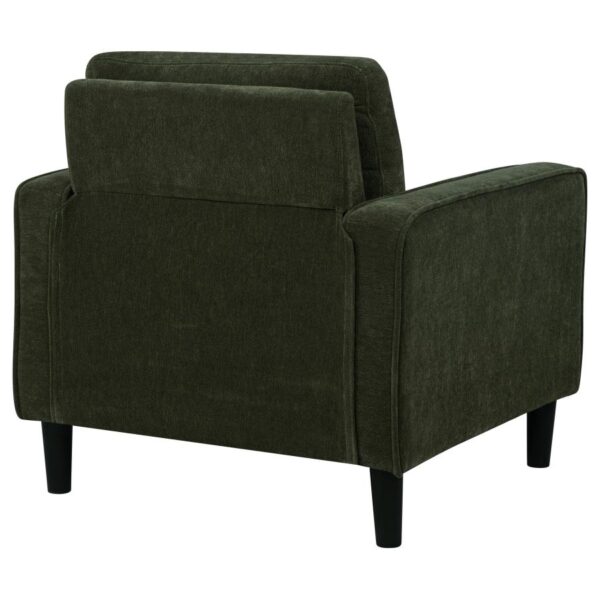 Ruth Fabric Upholstered Track Arm Accent Chair Matcha Green