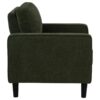 Ruth Fabric Upholstered Track Arm Accent Chair Matcha Green