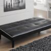 Katrina Upholstered Tufted Convertible Sofa Bed Black