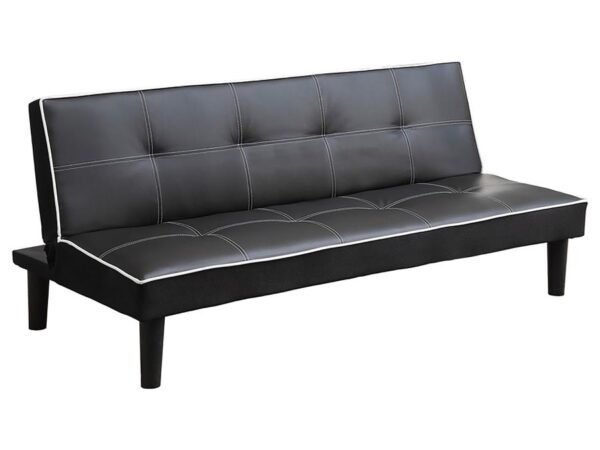 Katrina Upholstered Tufted Convertible Sofa Bed Black