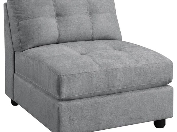 Claude Tufted Cushion Back Armless Chair Dove