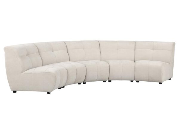 Charlotte 5-piece Upholstered Modular Sectional Sofa Ivory