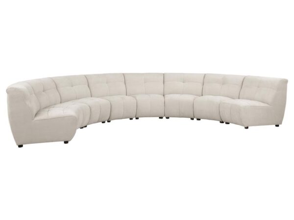 Charlotte 8-piece Upholstered Modular Sectional Sofa Ivory