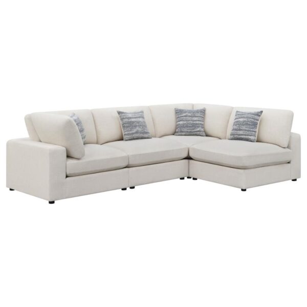 Serene 4-piece Upholstered Modular Sectional Sofa Beige