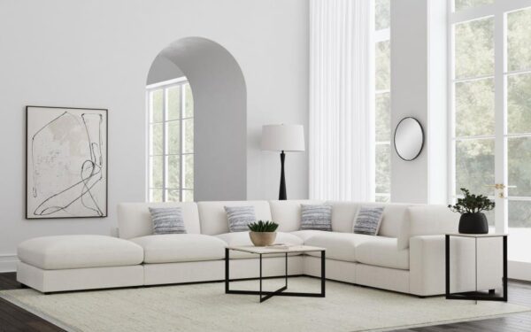 Serene 6-piece Upholstered Modular Sectional Sofa Beige