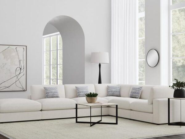 Serene 6-piece Upholstered Modular Sectional Sofa Beige