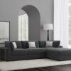 Serene 4-piece Upholstered Modular Sectional Sofa Charcoal