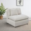 Hobson Upholstered Armless Chair Ivory