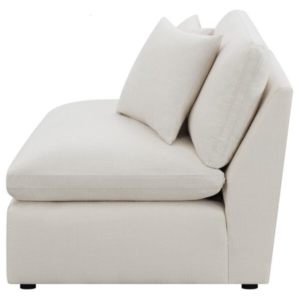 Hobson Upholstered Armless Chair Ivory