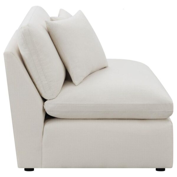 Hobson Upholstered Armless Chair Ivory