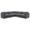 Hobson 5-piece Upholstered Modular Sectional Sofa Charcoal