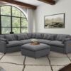 Hobson 6-piece Upholstered Modular Sectional Sofa Charcoal