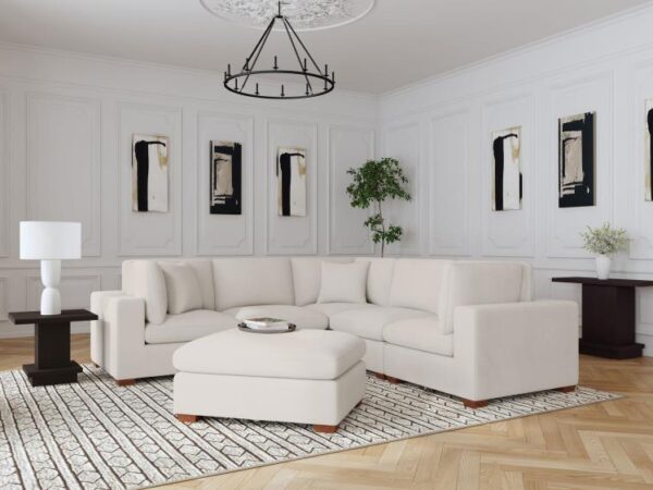 Lakeview 6-piece Upholstered Modular Sectional Sofa Ivory