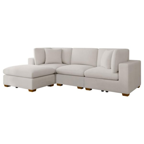 Lakeview 5-piece Upholstered Modular Sectional Sofa Ivory