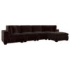 Lakeview 5-piece Upholstered Modular Sectional Chocolate
