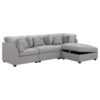 Cambria 4-piece Upholstered Modular Sectional Sofa Grey