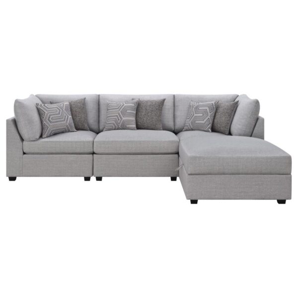 Cambria 4-piece Upholstered Modular Sectional Sofa Grey