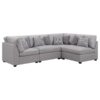 Cambria 4-piece Upholstered Modular Sectional Sofa Grey
