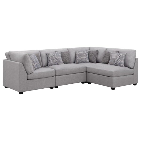 Cambria 4-piece Upholstered Modular Sectional Sofa Grey