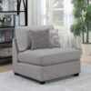 Cambria Upholstered Armless Chair Grey