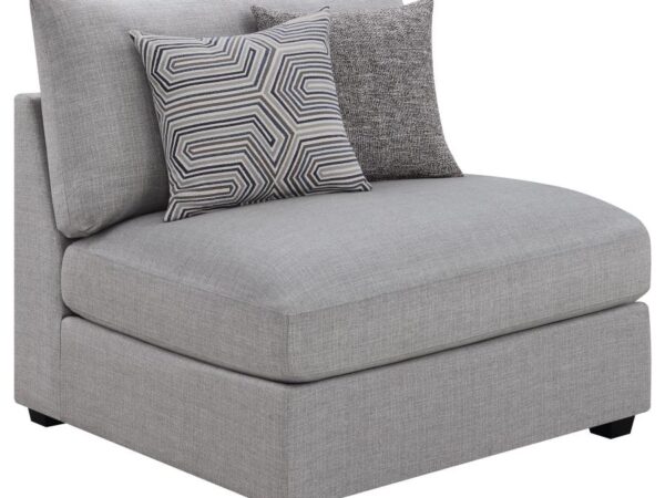Cambria Upholstered Armless Chair Grey