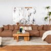 Jennifer 6-piece Upholstered Modular Sectional Terracotta