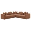 Jennifer Upholstered Armless Chair Terracotta