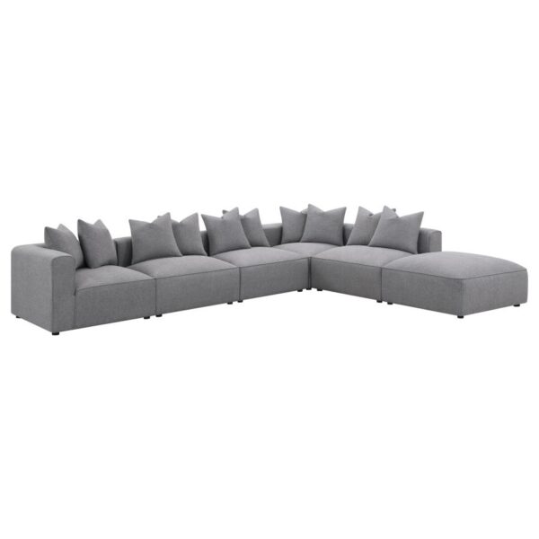 Jennifer 6-piece Upholstered Modular Sectional Grey