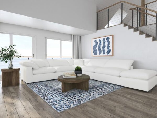 Raleigh 6-piece Boucle Upholstered Modular Sectional Ivory