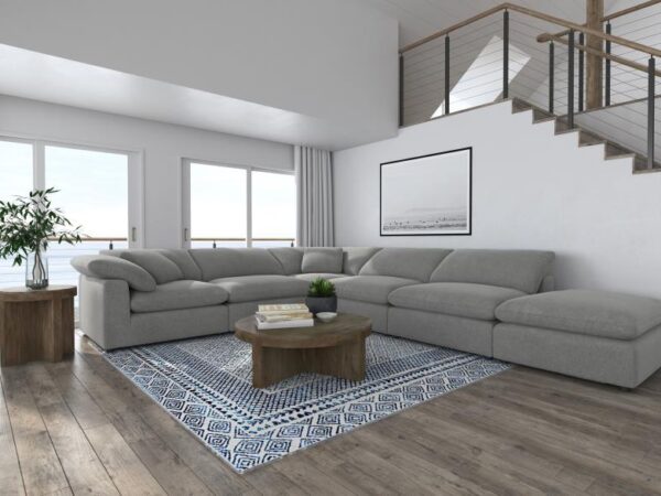 Raleigh 6-piece Boucle Upholstered Modular Sectional Grey